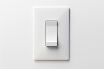 Light switch on white background