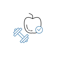 Healthy Habits concept line icon. Simple element illustration.Healthy Habits concept outline symbol design.