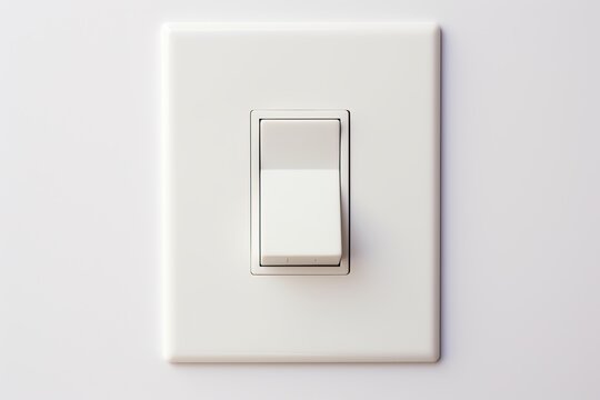 Light switch on white background
