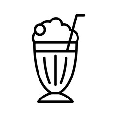 Milk Shake Icon Vector Design
