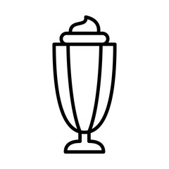 Obraz premium Milk Shake Icon Vector Design