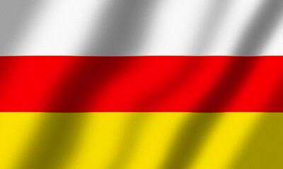 Powiewająca Flaga Osetii Południowej © Arkadiusz