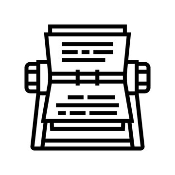 rolodex list line icon vector. rolodex list sign. isolated contour symbol black illustration