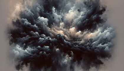 Veil of Gloom: Chronic Depression's Fog - obrazy, fototapety, plakaty