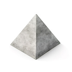 Concrete triangle isolated on white background