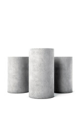 Concrete cylinder isolated on white background - obrazy, fototapety, plakaty