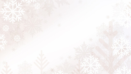 Happy New Year's Day White snow background image for New Year's Day, abstract Christmas festival background, vacation, and holiday backdrop.,2d illustration