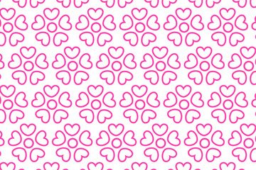 seamless pattern with pink and white circles