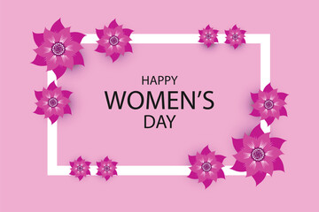 Floral card with wishes for Women's Day