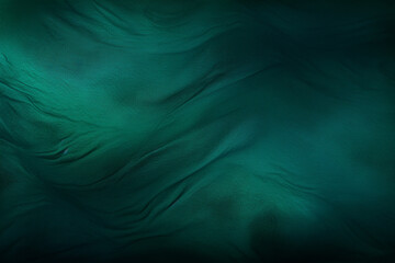 Abstract background of green silk fabric. Texture of turquoise silk