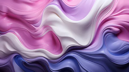 Foto op Canvas Abstract pink and purple waves with a creamy texture and smooth gradients for backgrounds © mutom