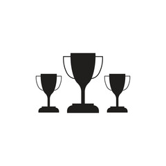 Championship trophy icon on white background. Educational, sports, trophy icon vector.