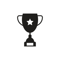 Championship trophy icon on white background. Educational, sports, trophy icon vector.