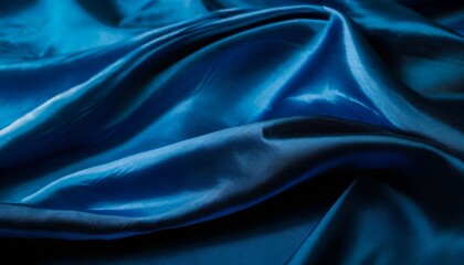 metalic blue navy flowing silk vibrant fabric luxury banner wallpaper poster