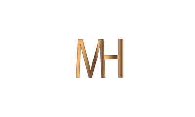 MH, HM , M , H , Abstract Letters Logo Monogram	