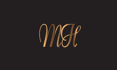 MH, HM , M , H , Abstract Letters Logo Monogram	