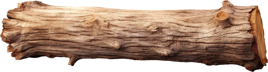 Cut log isolated on transparent background