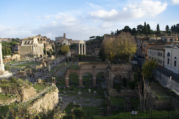 Fototapeta na wymiar Roman forum at Rome