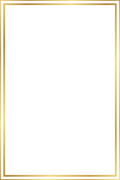 Vintage ornate gold border, decorative frame with 4x6 aspect ratio for card, invitation, wedding, menu, svg cutout isolated.