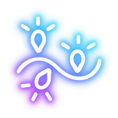 Set of Christmas neon