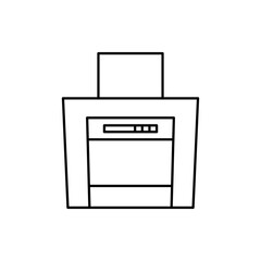Hood Icon. Kitchen hood simple vector icon in linear style on white background.