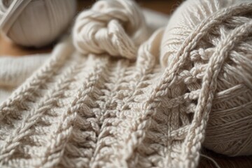 knitting process close up