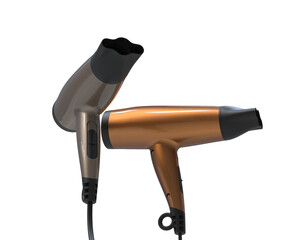 Fototapeta premium Hairdryer isolated on transparent background. 3d rendering - illustration