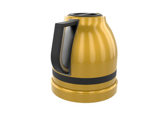 Kettle isolated on transparent background. 3d rendering - illustration