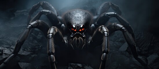 Aggressive Sydney Funnel Web Spider preparing to attack.