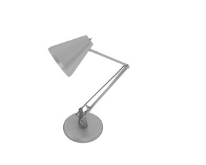 Desk lamp isolated on transparent background. 3d rendering - illustration