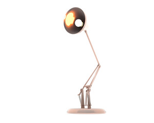 Desk lamp isolated on transparent background. 3d rendering - illustration