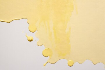 pastel yellow watercolor paint copy space