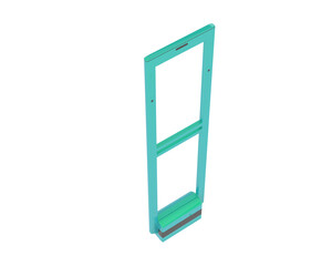 Sensor gate isolated on transparent background. 3d rendering - illustration