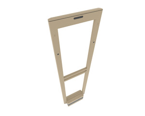 Sensor gate isolated on transparent background. 3d rendering - illustration