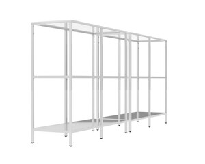 Shelves isolated on transparent background. 3d rendering - illustration