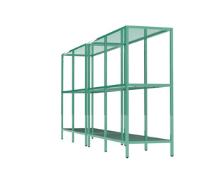 Shelves isolated on transparent background. 3d rendering - illustration