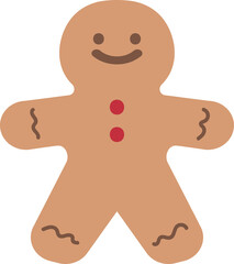 gingerbread person isolated on white