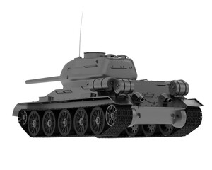 Fototapeta na wymiar Tank isolated on transparent background. 3d rendering - illustration