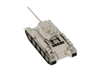 Tank isolated on transparent background. 3d rendering - illustration