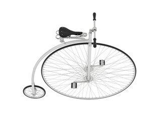 Retro bike isolated on transparent background. 3d rendering - illustration © Elscar Studios
