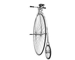 Retro bike isolated on transparent background. 3d rendering - illustration © Elscar Studios