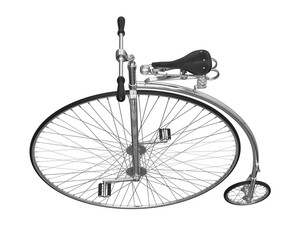 Retro bike isolated on transparent background. 3d rendering - illustration © Elscar Studios