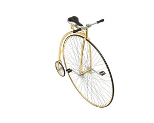 Retro bike isolated on transparent background. 3d rendering - illustration © Elscar Studios