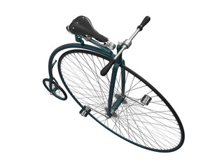 Retro bike isolated on transparent background. 3d rendering - illustration © Elscar Studios