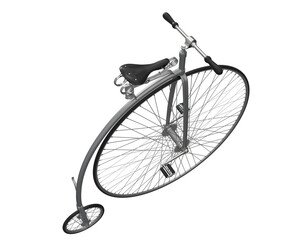 Retro bike isolated on transparent background. 3d rendering - illustration © Elscar Studios