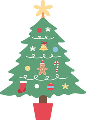 christmas tree with ornaments