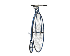 Retro bike isolated on transparent background. 3d rendering - illustration © Elscar Studios