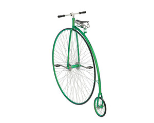 Retro bike isolated on transparent background. 3d rendering - illustration © Elscar Studios