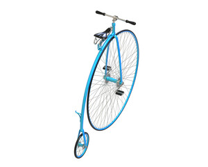 Retro bike isolated on transparent background. 3d rendering - illustration © Elscar Studios