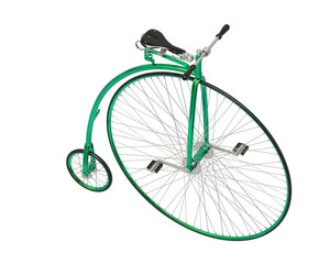 Retro bike isolated on transparent background. 3d rendering - illustration © Elscar Studios